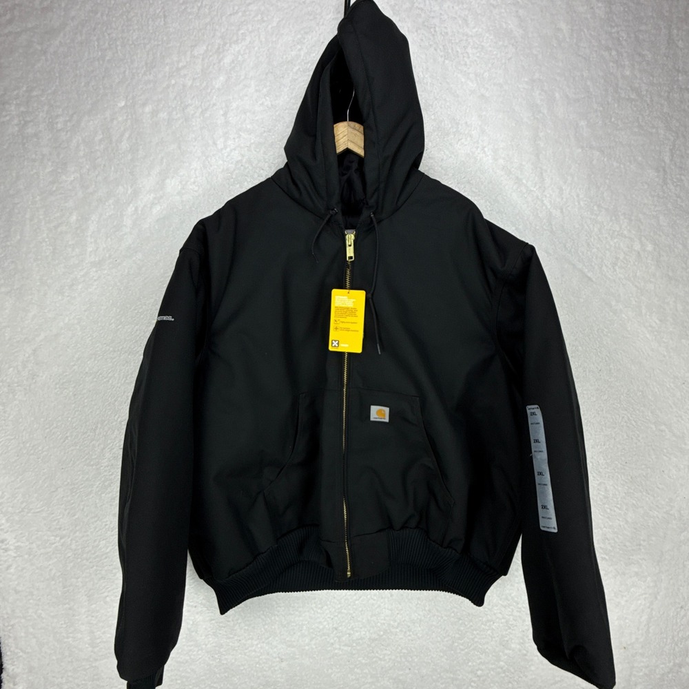 Carhartt Active Jacket Nylon Quilt Lined Mens 2XL J133 BLK Black NOS NWT Extreme